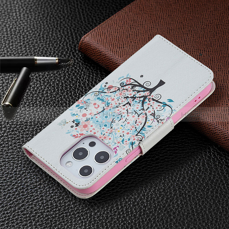 Coque Portefeuille Fleurs Livre Cuir Etui Clapet Z02 pour Apple iPhone 14 Pro Mixte Plus