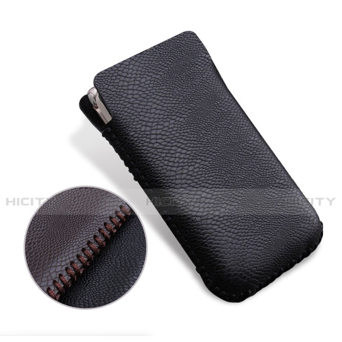 Coque Portefeuille Flip Cuir Crocodile B01 pour Samsung W(2016) Noir Plus