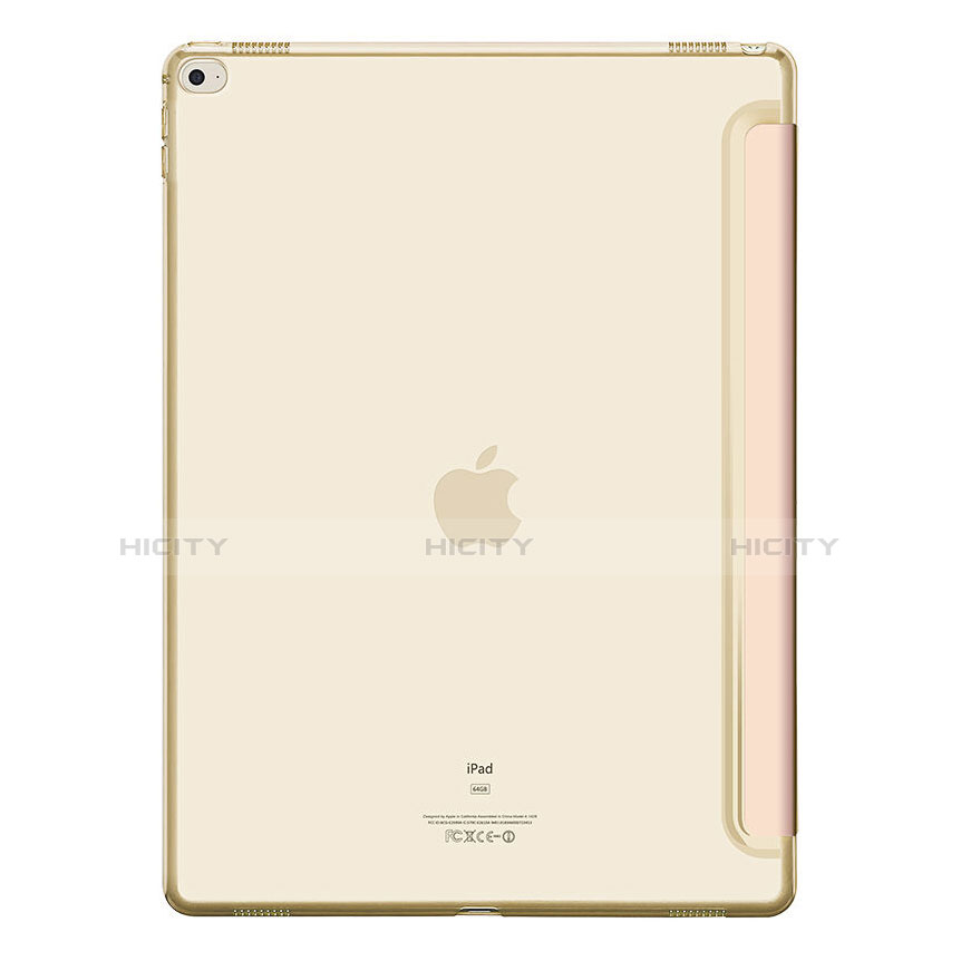 Coque Portefeuille Flip Cuir pour Apple iPad Pro 12.9 Or Plus