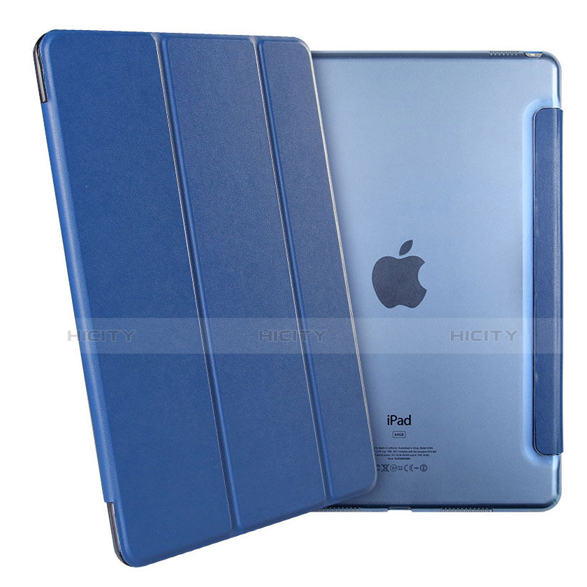 Coque Portefeuille Flip Cuir pour Apple iPad Pro 9.7 Bleu Plus