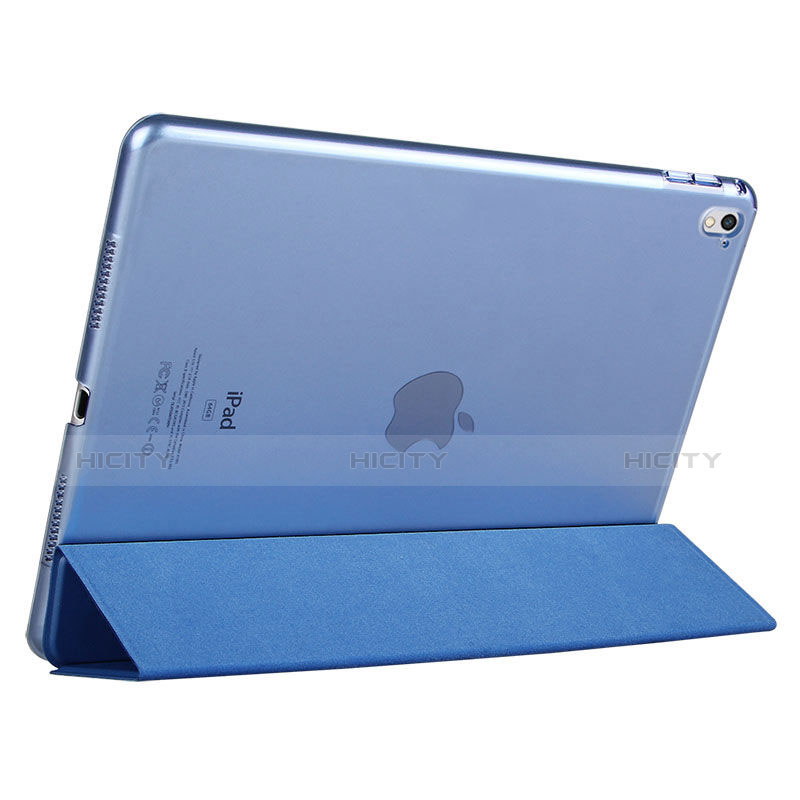 Coque Portefeuille Flip Cuir pour Apple iPad Pro 9.7 Bleu Plus