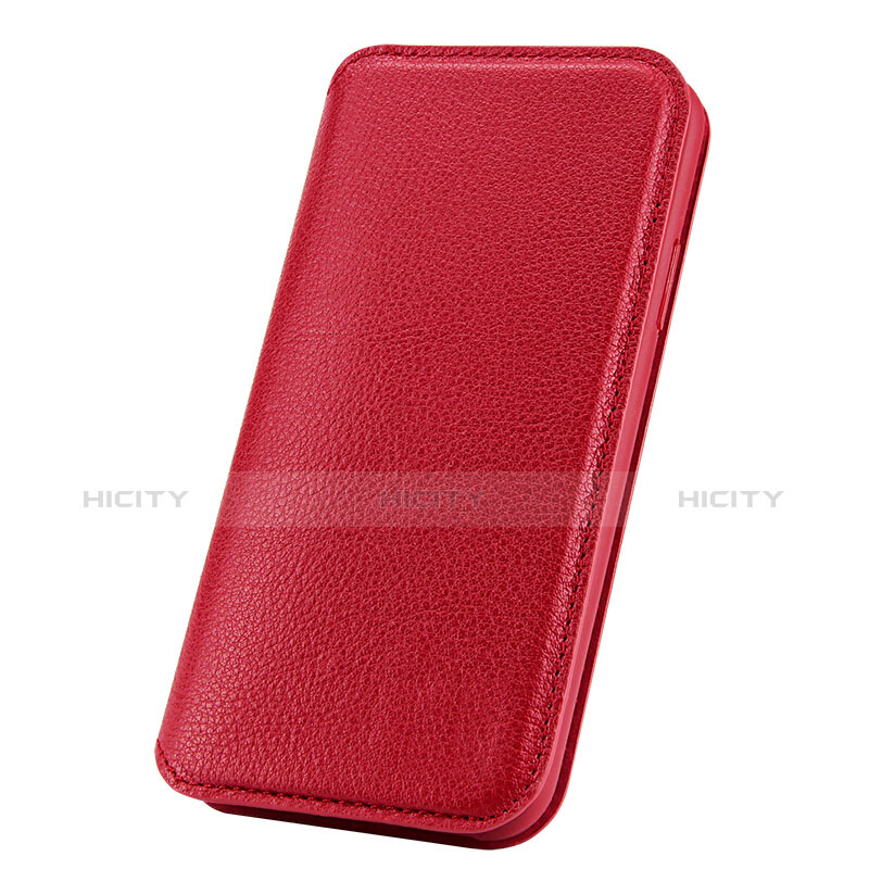 Coque Portefeuille Flip Cuir pour Apple iPhone Xs Rouge Plus