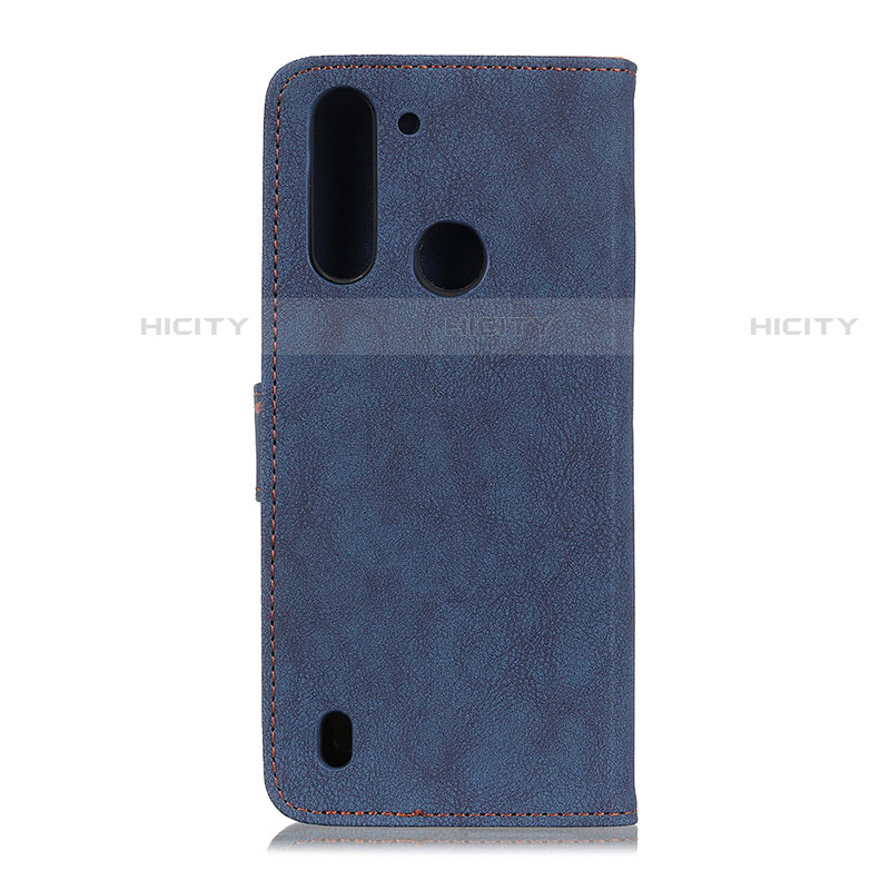 Coque Portefeuille Livre Cuir Etui Clapet A01D pour Motorola Moto One Fusion Bleu Plus