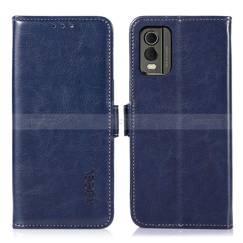 Coque Portefeuille Livre Cuir Etui Clapet A01D pour Nokia C32 Bleu Plus