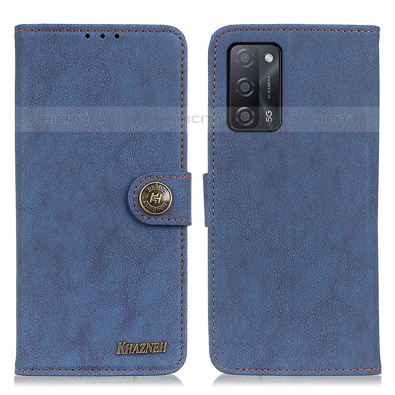 Coque Portefeuille Livre Cuir Etui Clapet A01D pour Oppo A53s 5G Bleu Plus