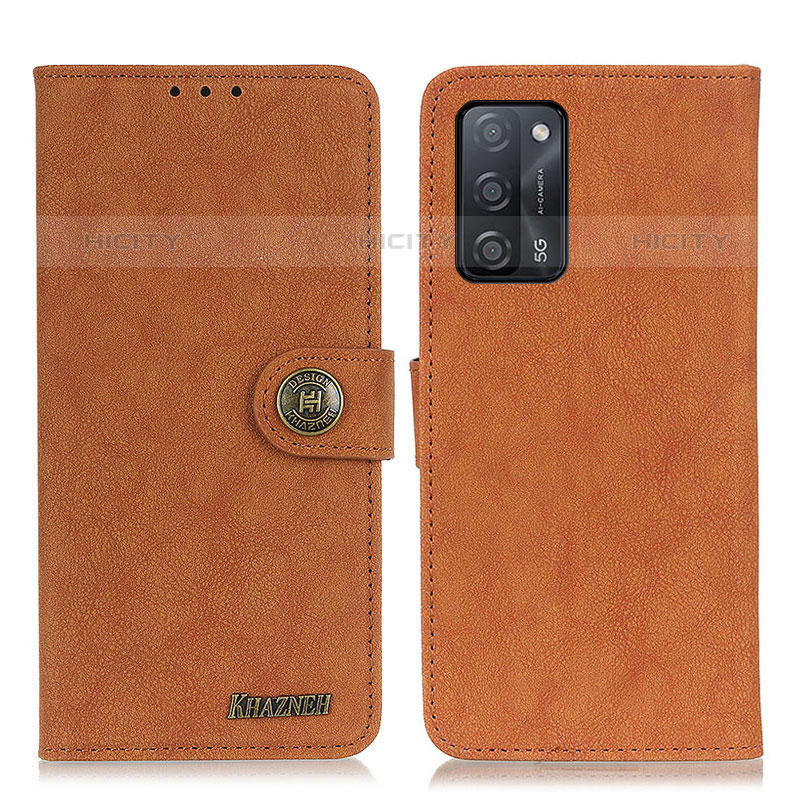 Coque Portefeuille Livre Cuir Etui Clapet A01D pour Oppo A53s 5G Marron Plus