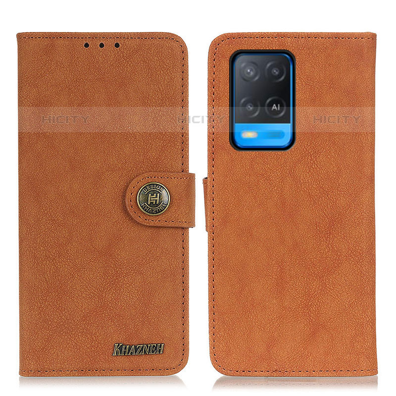 Coque Portefeuille Livre Cuir Etui Clapet A01D pour Oppo A54 4G Marron Plus