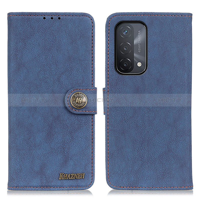 Coque Portefeuille Livre Cuir Etui Clapet A01D pour Oppo A54 5G Bleu Plus