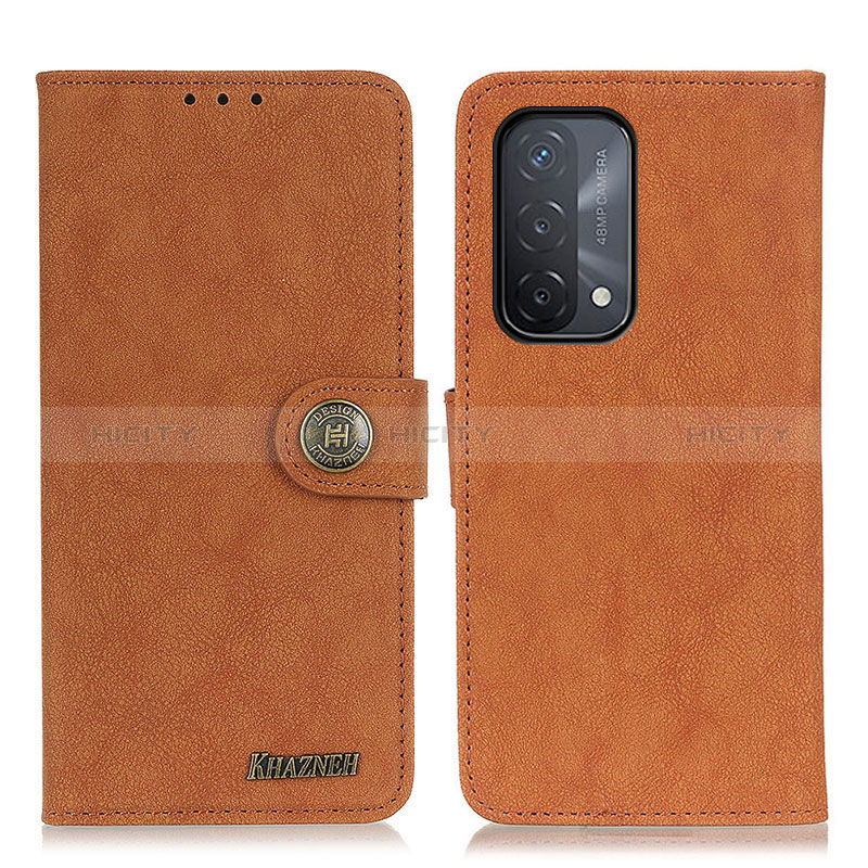 Coque Portefeuille Livre Cuir Etui Clapet A01D pour Oppo A54 5G Marron Plus