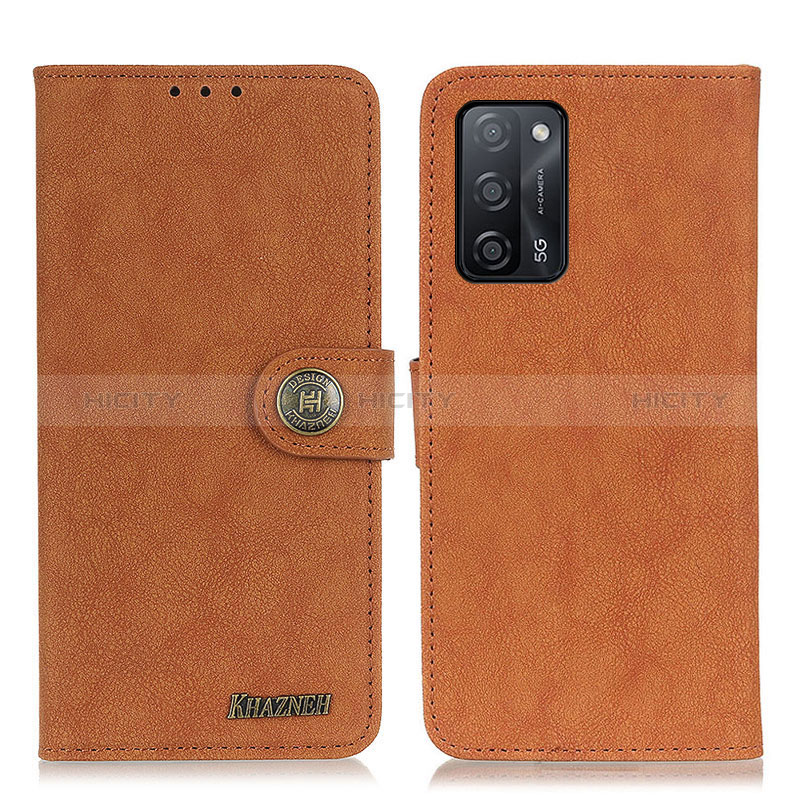 Coque Portefeuille Livre Cuir Etui Clapet A01D pour Oppo A56 5G Marron Plus