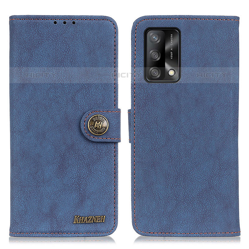 Coque Portefeuille Livre Cuir Etui Clapet A01D pour Oppo A74 4G Bleu Plus