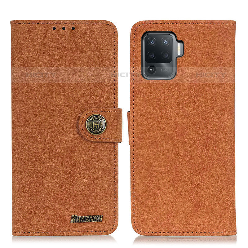 Coque Portefeuille Livre Cuir Etui Clapet A01D pour Oppo F19 Pro Marron Plus