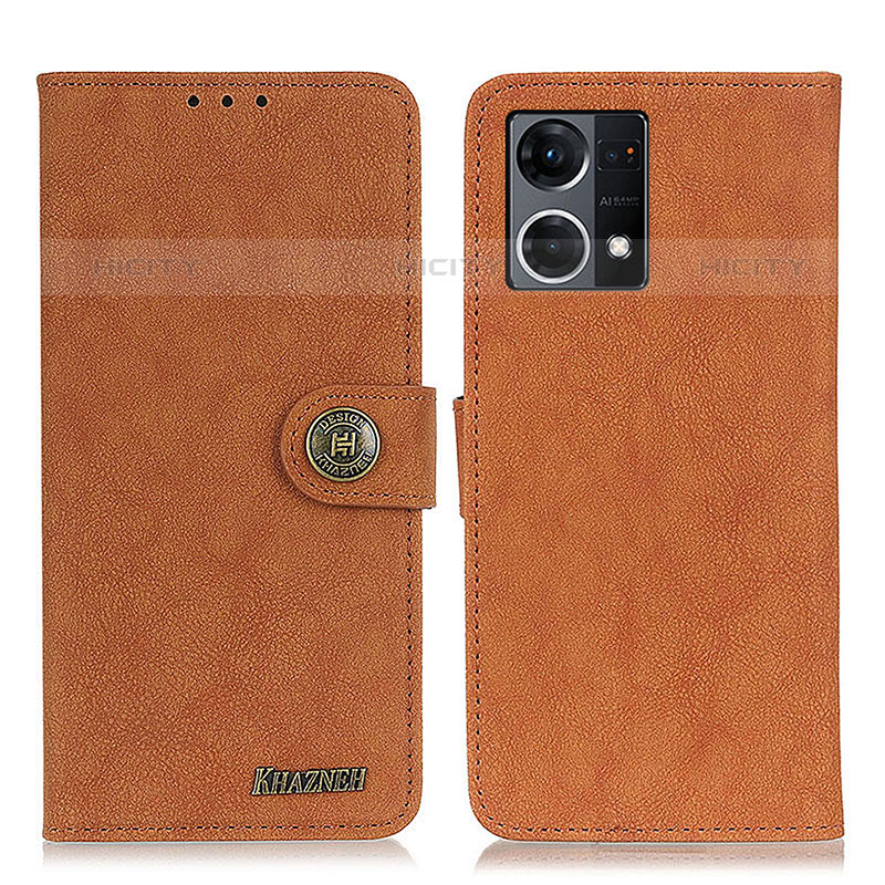 Coque Portefeuille Livre Cuir Etui Clapet A01D pour Oppo F21 Pro 4G Marron Plus