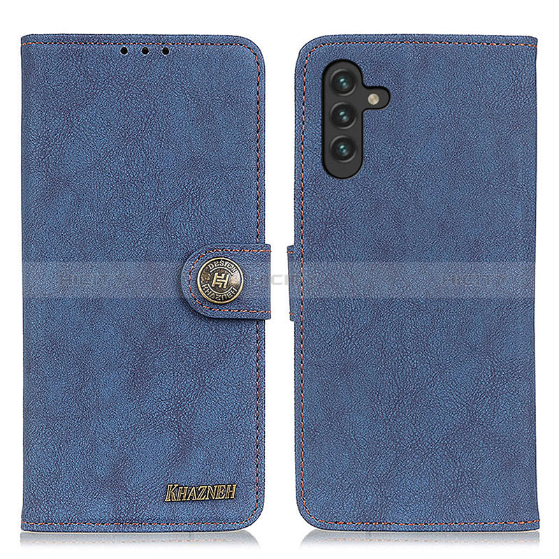 Coque Portefeuille Livre Cuir Etui Clapet A01D pour Samsung Galaxy A04s Bleu Plus