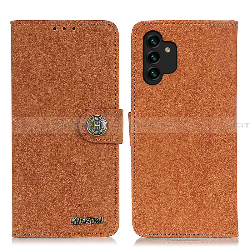 Coque Portefeuille Livre Cuir Etui Clapet A01D pour Samsung Galaxy A13 4G Marron Plus