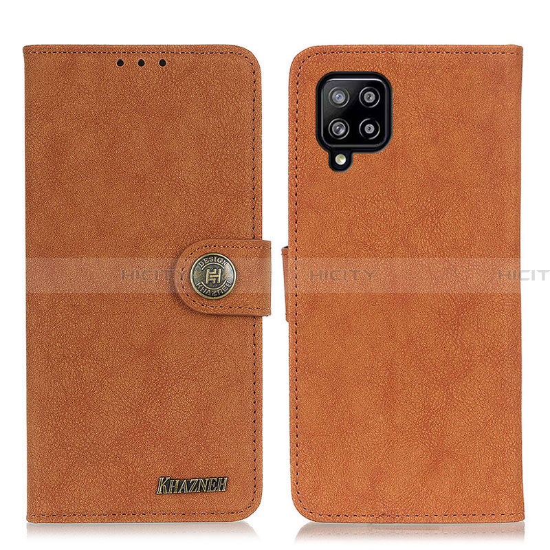 Coque Portefeuille Livre Cuir Etui Clapet A01D pour Samsung Galaxy A22 4G Marron Plus