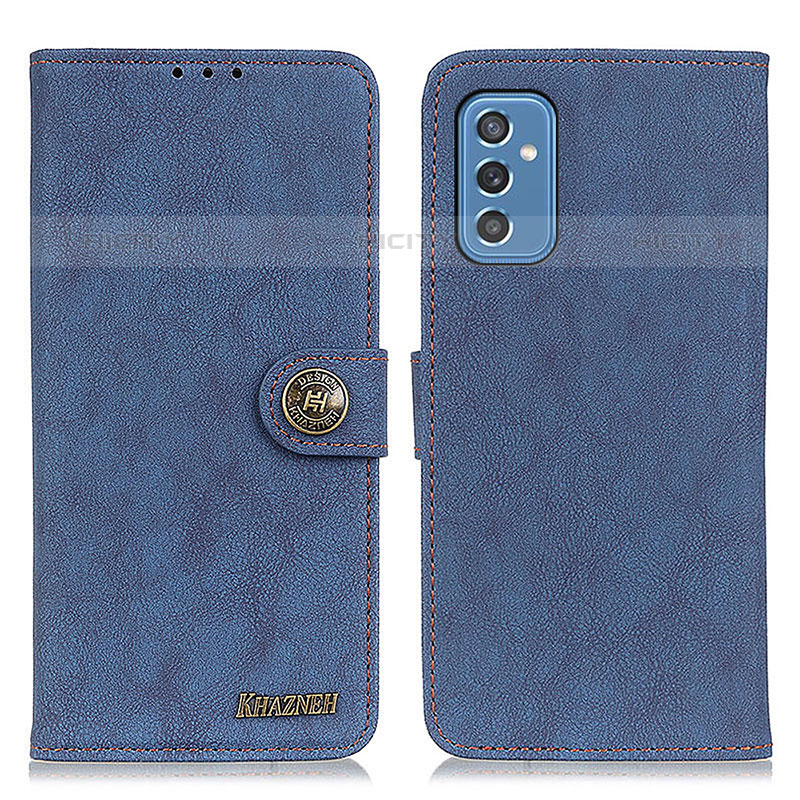 Coque Portefeuille Livre Cuir Etui Clapet A01D pour Samsung Galaxy M52 5G Bleu Plus