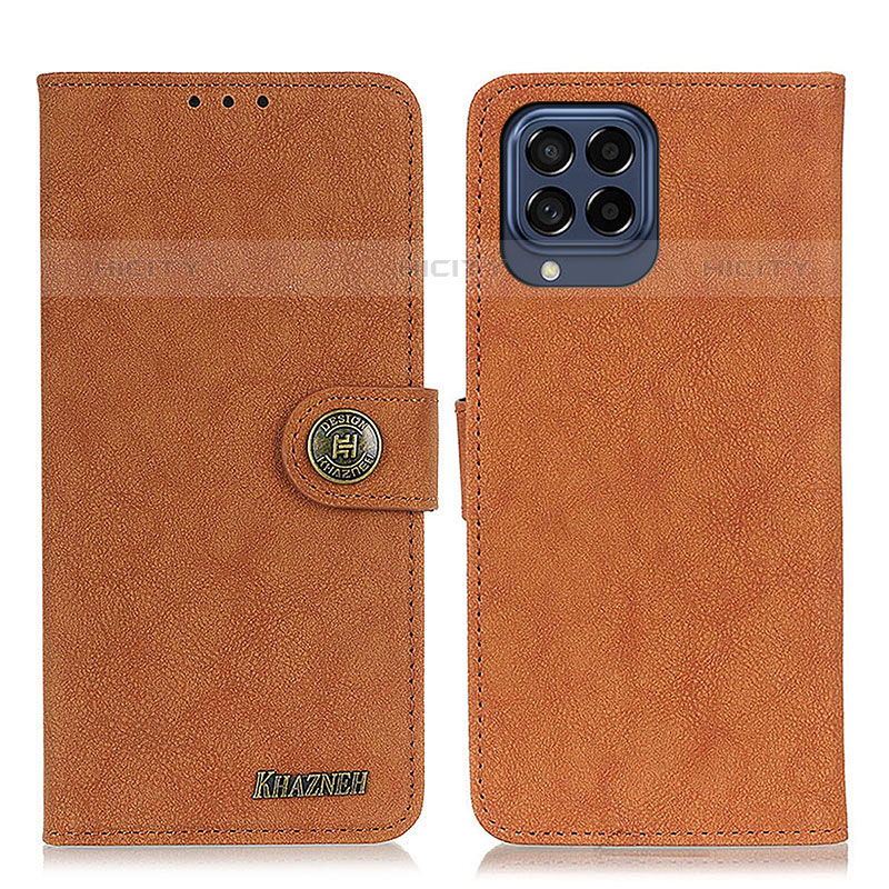 Coque Portefeuille Livre Cuir Etui Clapet A01D pour Samsung Galaxy M53 5G Marron Plus