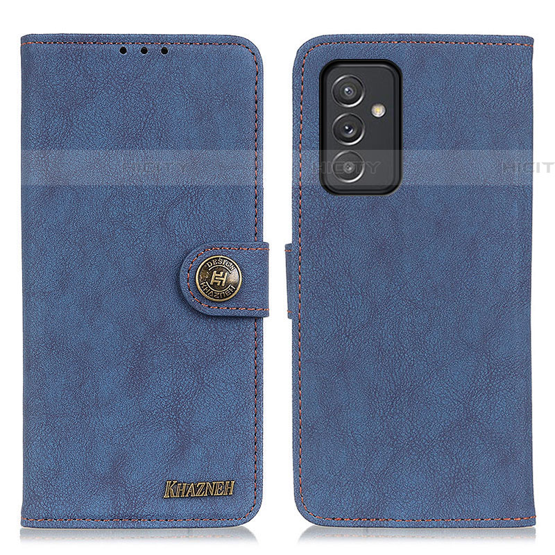 Coque Portefeuille Livre Cuir Etui Clapet A01D pour Samsung Galaxy Quantum4 5G Bleu Plus