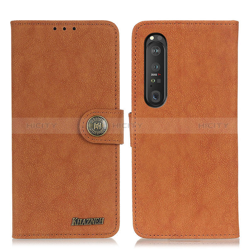 Coque Portefeuille Livre Cuir Etui Clapet A01D pour Sony Xperia 1 III Marron Plus