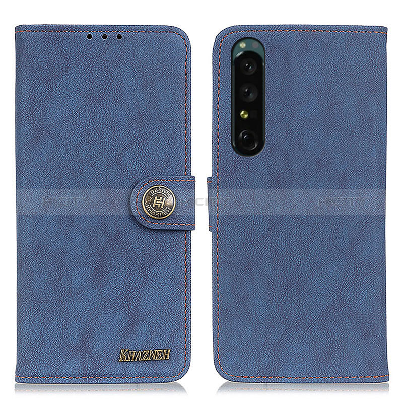 Coque Portefeuille Livre Cuir Etui Clapet A01D pour Sony Xperia 1 IV Bleu Plus