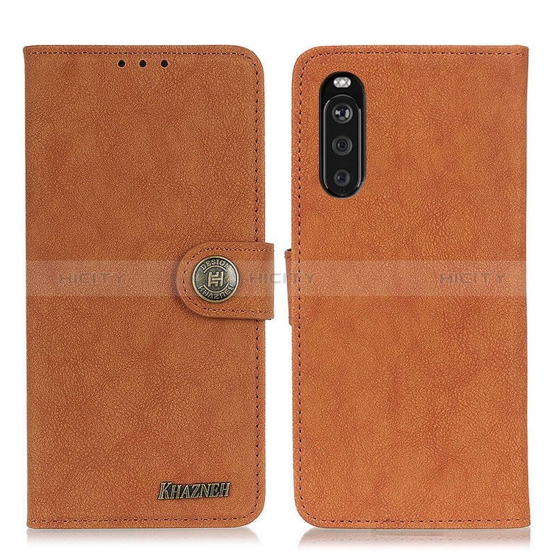 Coque Portefeuille Livre Cuir Etui Clapet A01D pour Sony Xperia 10 III Lite Marron Plus