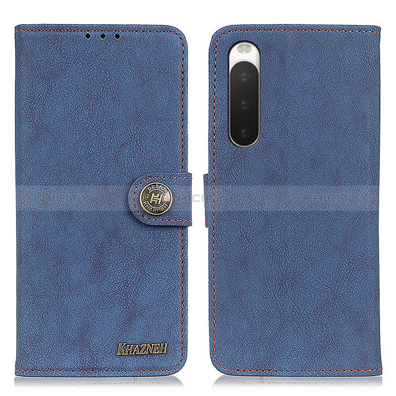 Coque Portefeuille Livre Cuir Etui Clapet A01D pour Sony Xperia 10 IV Bleu Plus