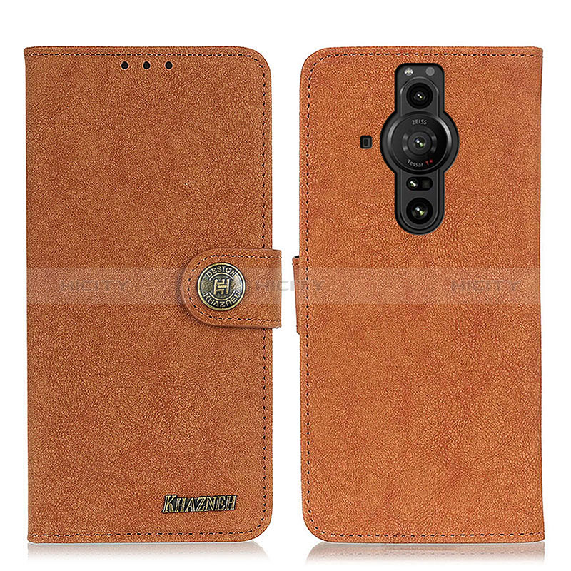 Coque Portefeuille Livre Cuir Etui Clapet A01D pour Sony Xperia PRO-I Marron Plus