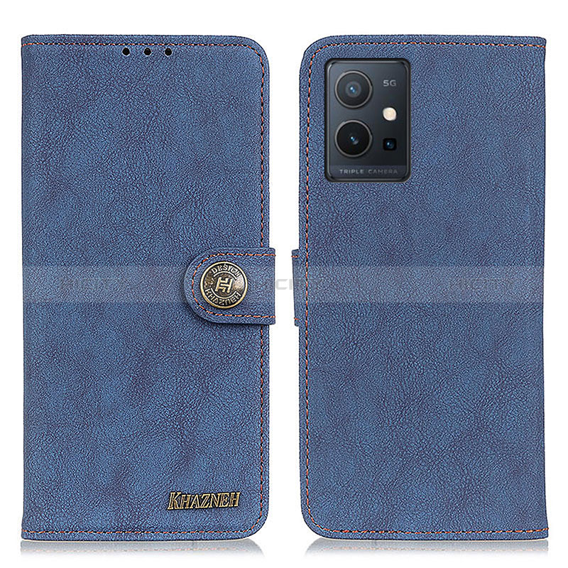 Coque Portefeuille Livre Cuir Etui Clapet A01D pour Vivo Y30 5G Bleu Plus