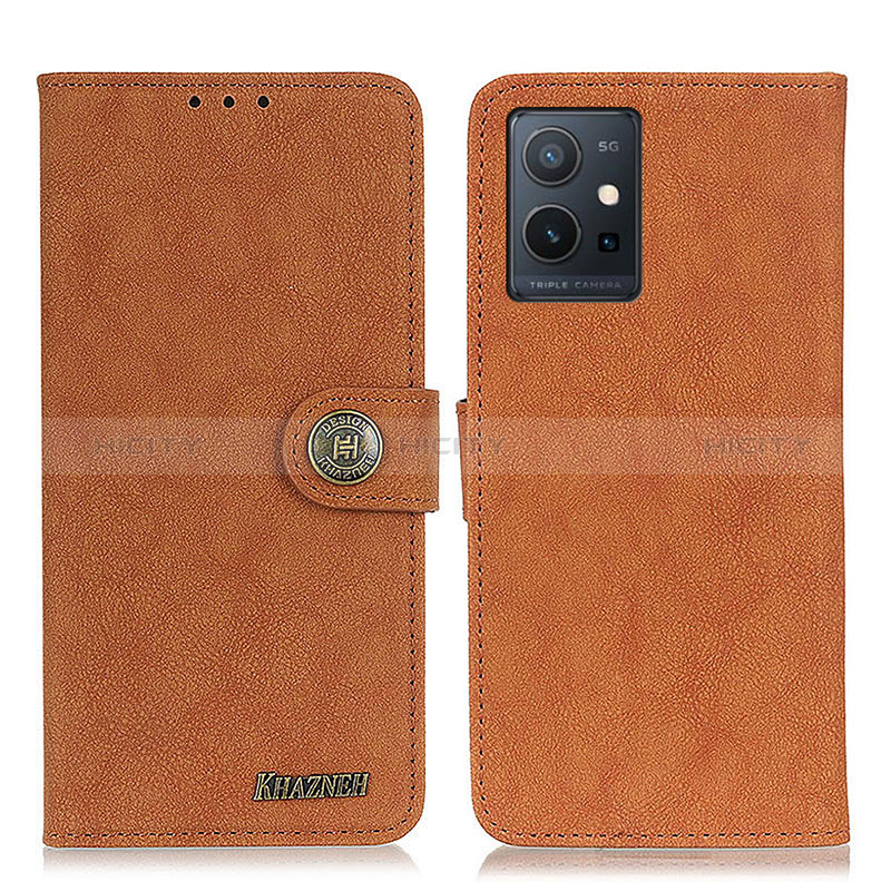 Coque Portefeuille Livre Cuir Etui Clapet A01D pour Vivo Y30 5G Marron Plus