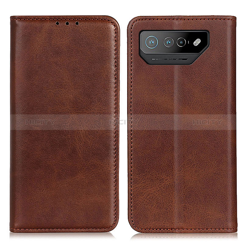 Coque Portefeuille Livre Cuir Etui Clapet A02D pour Asus ROG Phone 7 Ultimate Marron Plus