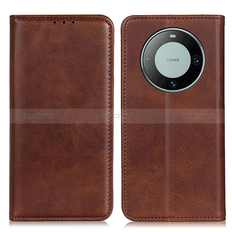 Coque Portefeuille Livre Cuir Etui Clapet A02D pour Huawei Mate 60 Marron Plus