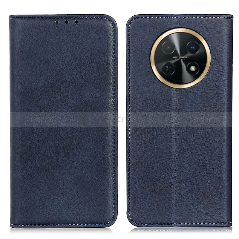 Coque Portefeuille Livre Cuir Etui Clapet A02D pour Huawei Nova Y91 Bleu Plus