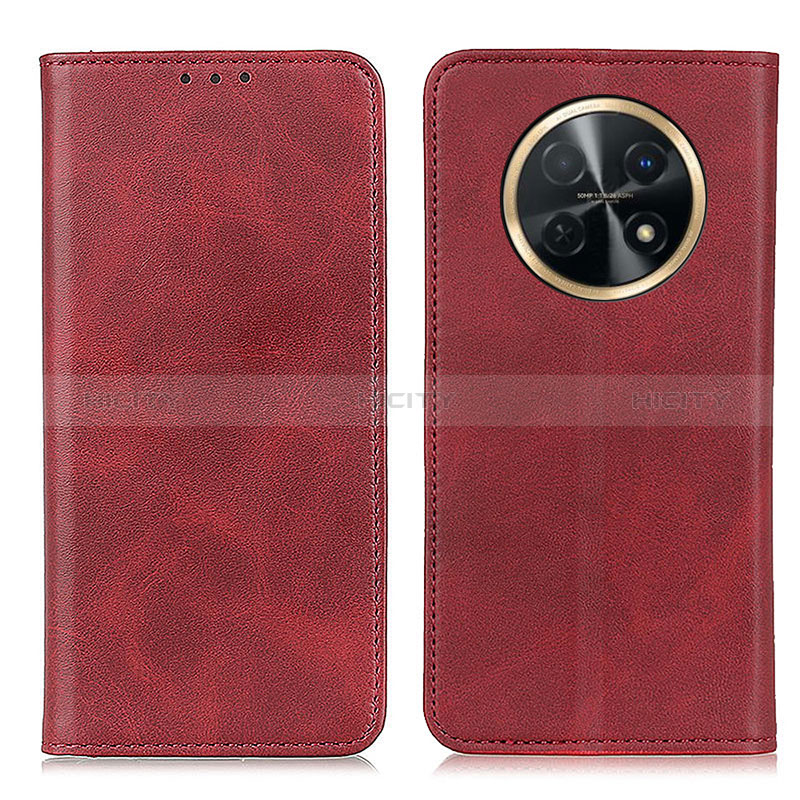 Coque Portefeuille Livre Cuir Etui Clapet A02D pour Huawei Nova Y91 Rouge Plus