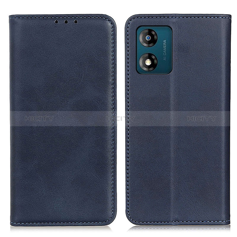 Coque Portefeuille Livre Cuir Etui Clapet A02D pour Motorola Moto E13 Bleu Plus