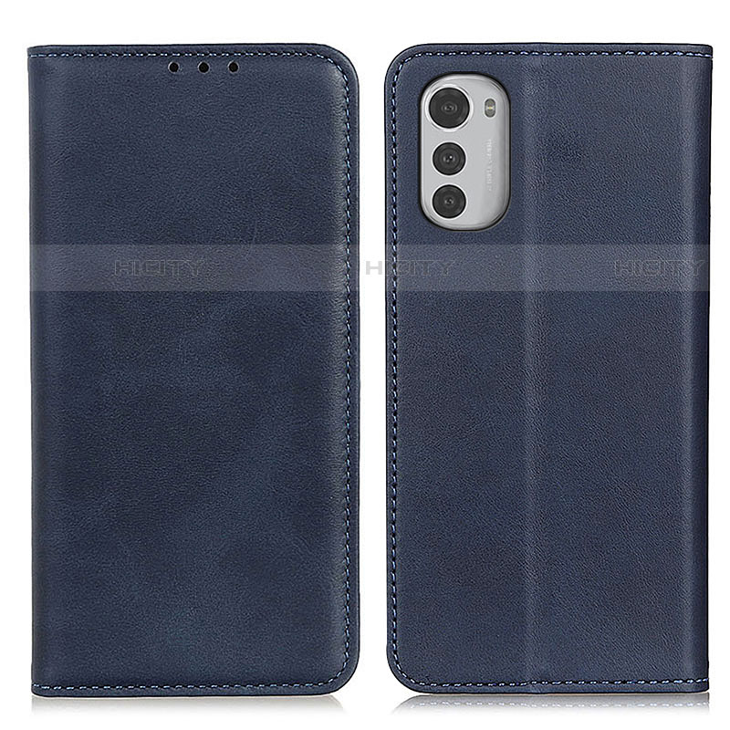 Coque Portefeuille Livre Cuir Etui Clapet A02D pour Motorola Moto E32 Bleu Plus