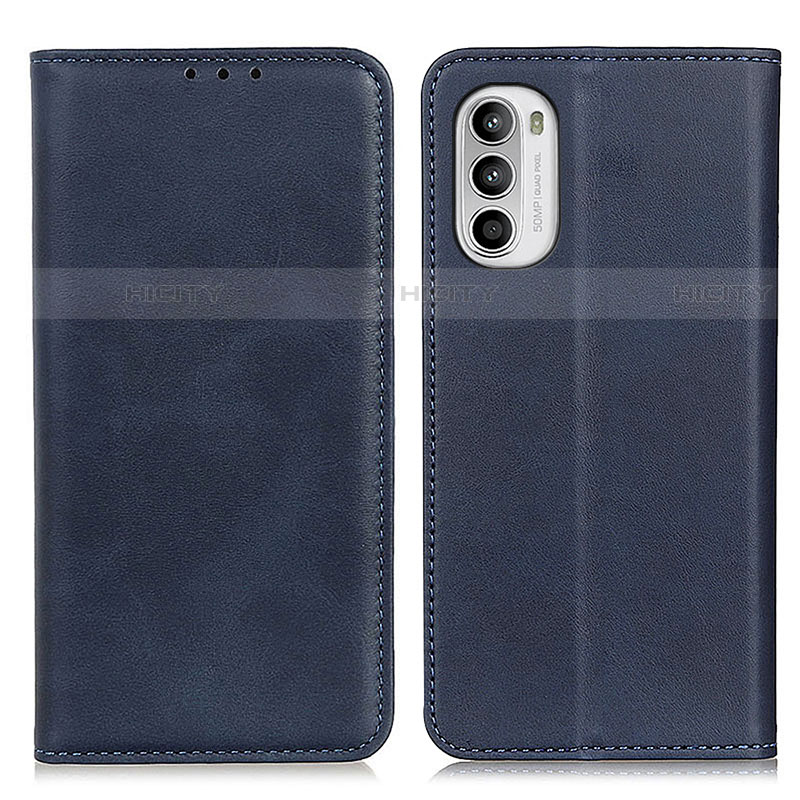 Coque Portefeuille Livre Cuir Etui Clapet A02D pour Motorola Moto Edge (2022) 5G Bleu Plus