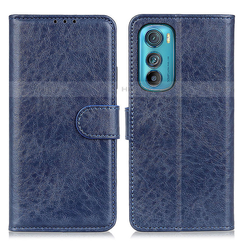 Coque Portefeuille Livre Cuir Etui Clapet A02D pour Motorola Moto Edge 30 5G Bleu Plus