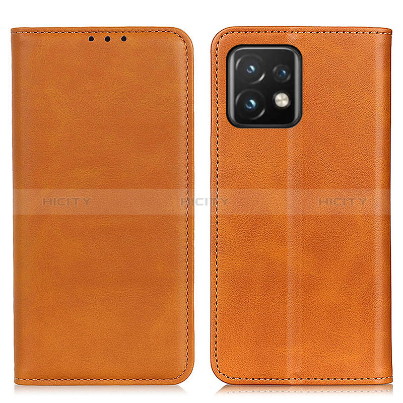 Coque Portefeuille Livre Cuir Etui Clapet A02D pour Motorola Moto Edge 40 Pro 5G Brun Clair Plus