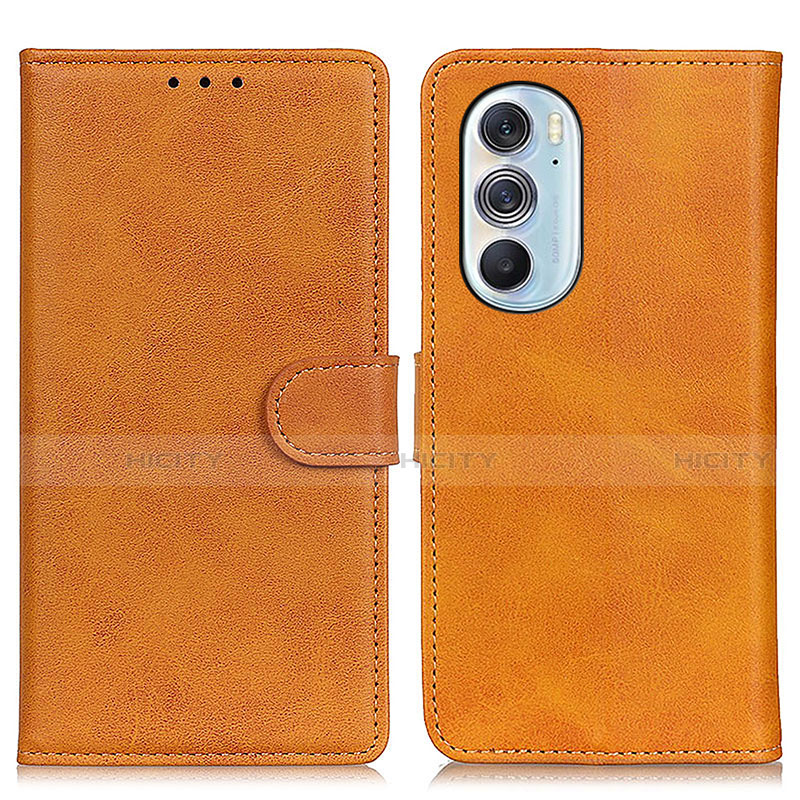 Coque Portefeuille Livre Cuir Etui Clapet A02D pour Motorola Moto Edge X30 5G Brun Clair Plus