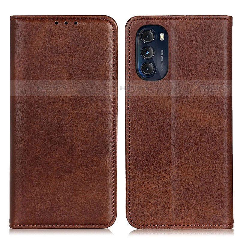 Coque Portefeuille Livre Cuir Etui Clapet A02D pour Motorola Moto G 5G (2022) Marron Plus