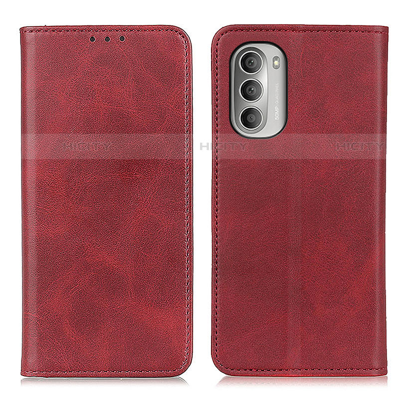 Coque Portefeuille Livre Cuir Etui Clapet A02D pour Motorola Moto G Stylus (2022) 4G Rouge Plus