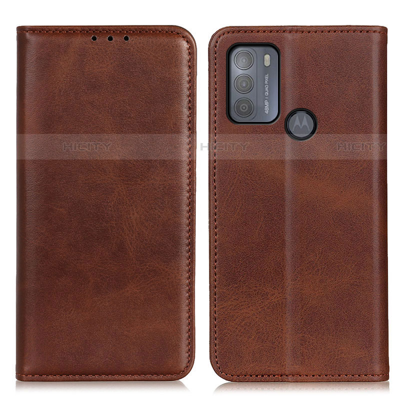 Coque Portefeuille Livre Cuir Etui Clapet A02D pour Motorola Moto G50 Marron Plus