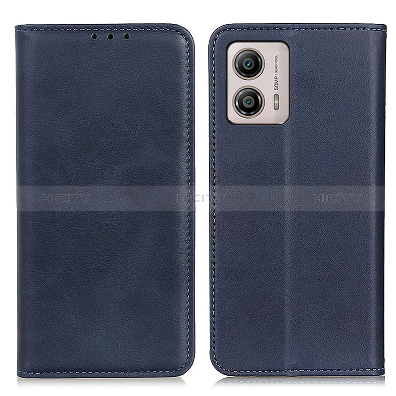 Coque Portefeuille Livre Cuir Etui Clapet A02D pour Motorola Moto G53y 5G Bleu Plus