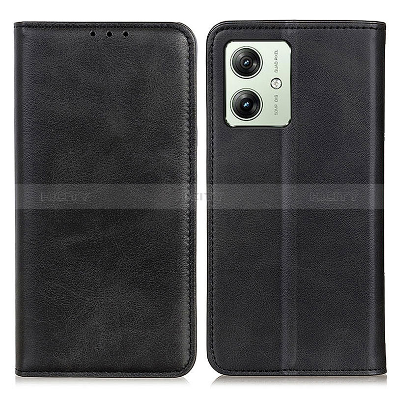 Coque Portefeuille Livre Cuir Etui Clapet A02D pour Motorola Moto G54 5G Noir Plus