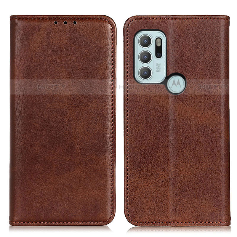 Coque Portefeuille Livre Cuir Etui Clapet A02D pour Motorola Moto G60s Marron Plus