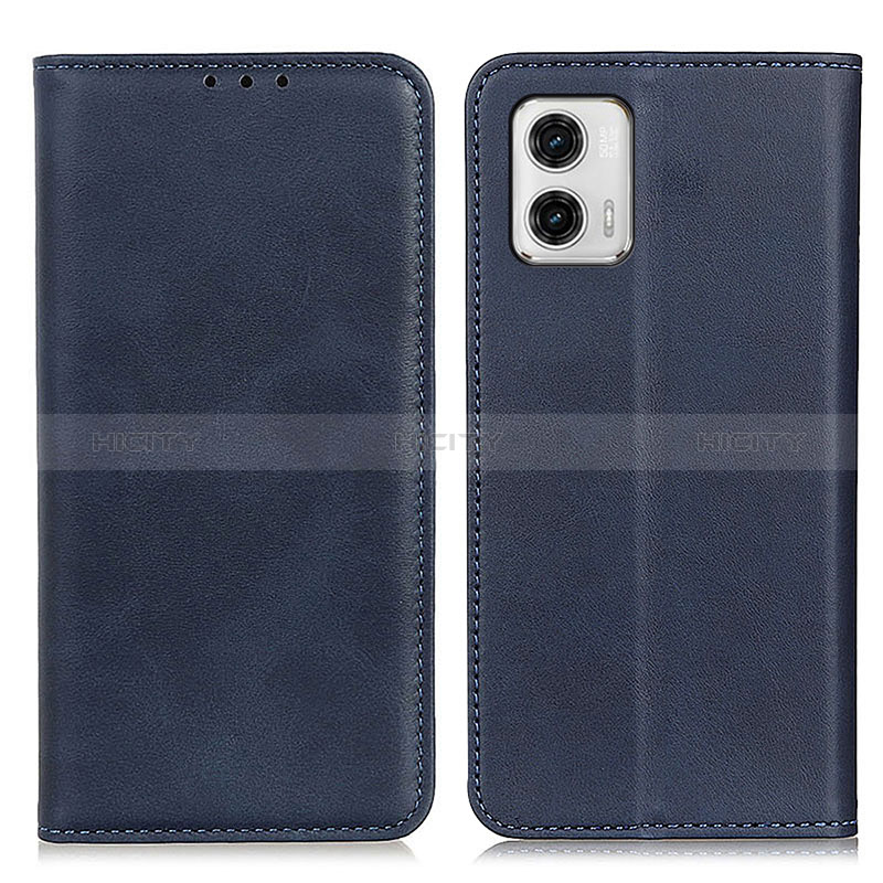 Coque Portefeuille Livre Cuir Etui Clapet A02D pour Motorola Moto G73 5G Bleu Plus