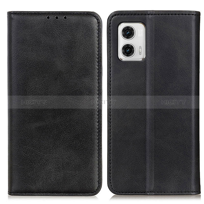 Coque Portefeuille Livre Cuir Etui Clapet A02D pour Motorola Moto G73 5G Noir Plus