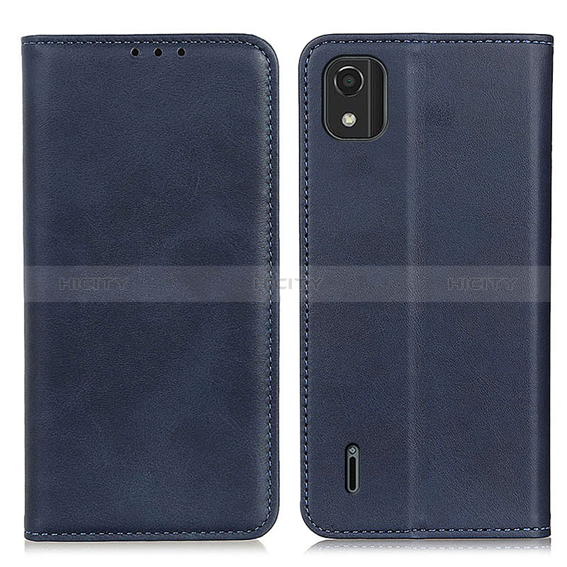 Coque Portefeuille Livre Cuir Etui Clapet A02D pour Nokia C2 2nd Edition Bleu Plus