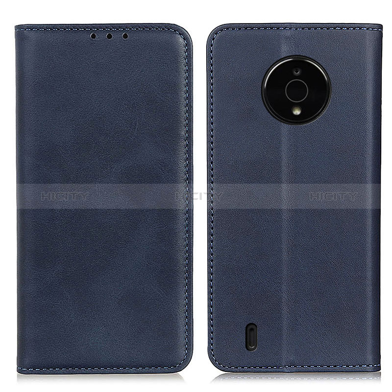 Coque Portefeuille Livre Cuir Etui Clapet A02D pour Nokia C200 Bleu Plus